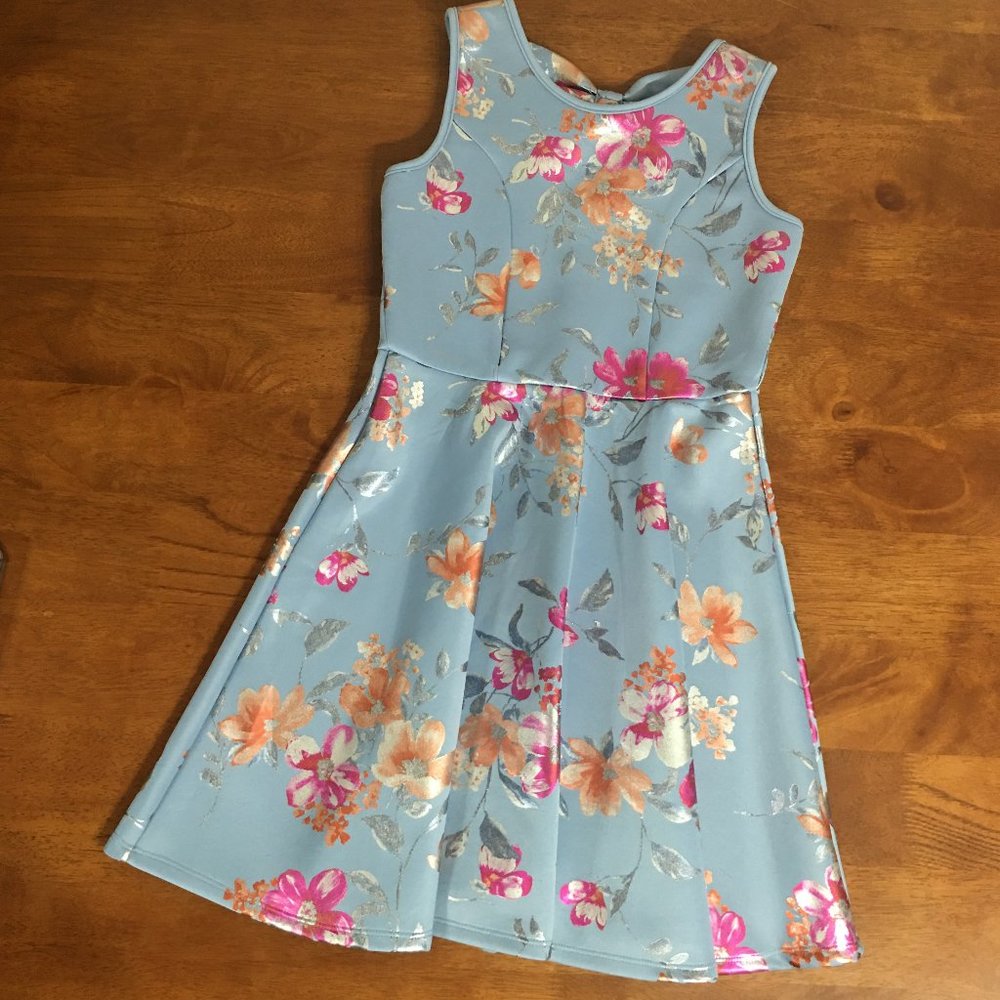 Girls Sleeveless Floral Dress